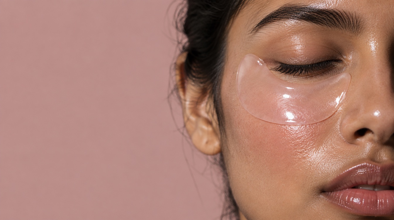 Close-up of luminous, hydrated skin in warm light
